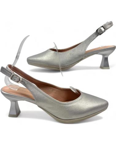 Woman Sandals TIMBOS SANDALIA TACON DESTALONADO MUJER PLATA 130419  PLATEADO