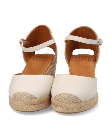 Zapatos de cuña für Damen UNISA CUNA DE YUTE IVORY