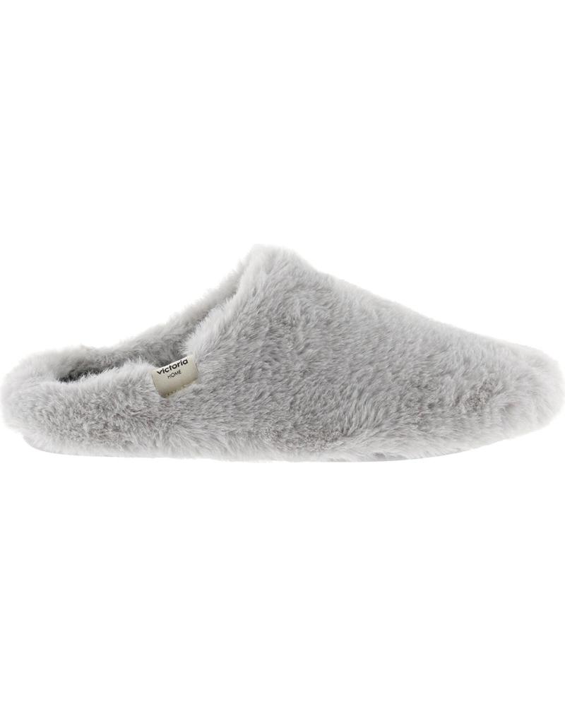 Calzado de casa VICTORIA  de Mujer PANTUFLAS 1081119 NORTE PELO SOFT  GRIS