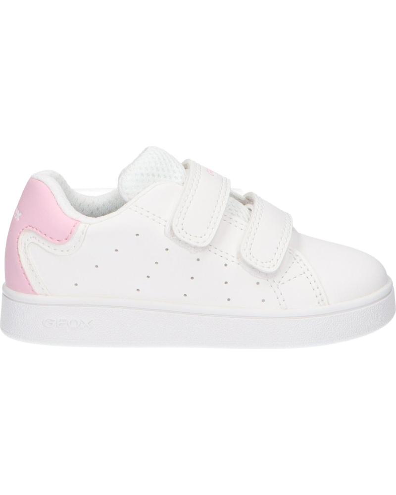 Sapatilhas GEOX  de Menina B365MA 000BC B ECLYPER  C0814 WHITE-LT PINK