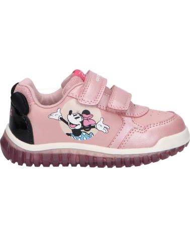 girl Trainers GEOX B4661B 0AJ02 B LIGHTYLOO  C8179 OLD ROSE-BLACK