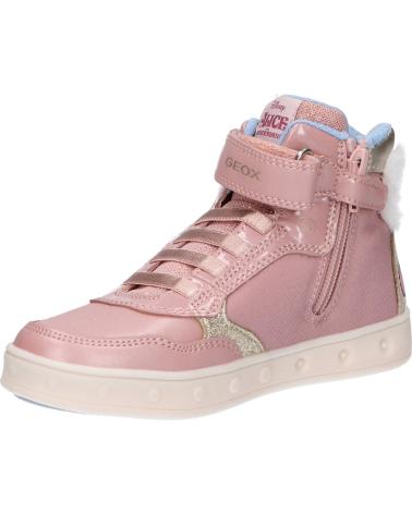 girl Trainers GEOX J468WG 011KN J SKYLIN  C8W2U LT ROSE-PLATINUM