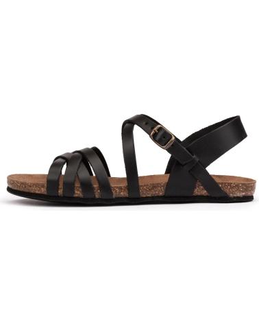 Sandalias KARTAMO  de Mujer SANDALIA PLANA NEGRA MUJER  NEGRO