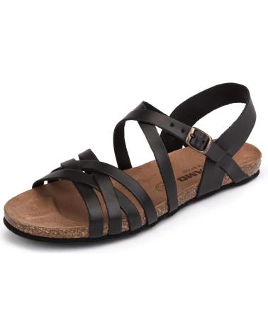 Sandalias KARTAMO  de Mujer SANDALIA PLANA NEGRA MUJER  NEGRO