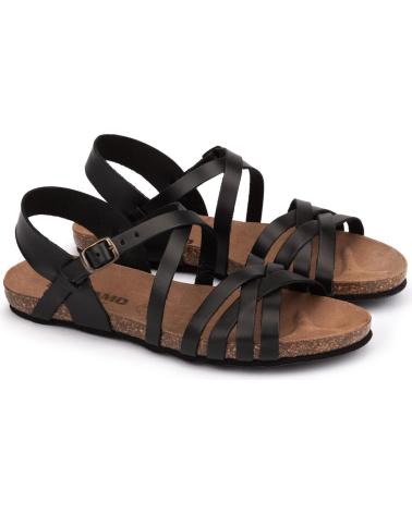 Sandalias KARTAMO  de Mujer SANDALIA PLANA NEGRA MUJER  NEGRO