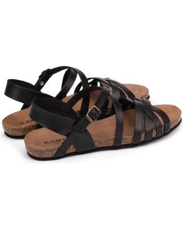 Sandalias KARTAMO  de Mujer SANDALIA PLANA NEGRA MUJER  NEGRO