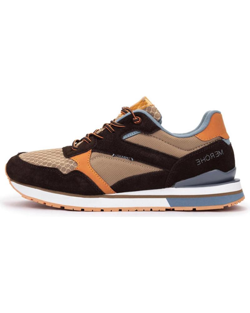 Deportivas de Hombre MEROHE ZAPATILLAS DEPORTIVAS KAHKI MARRON HOMBRE MARRóN-NARANJA