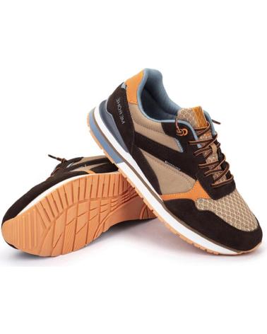 Deportivas de Hombre MEROHE ZAPATILLAS DEPORTIVAS KAHKI MARRON HOMBRE MARRóN-NARANJA