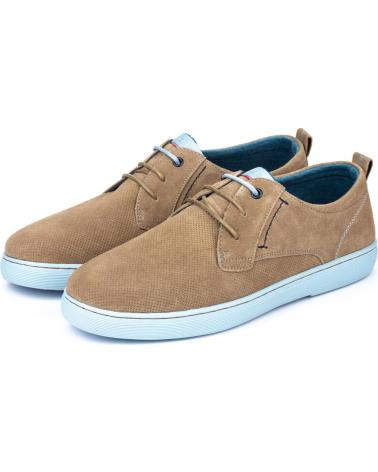 Zapatos MEROHE  de Hombre ZAPATILLAS DE PIEL MARRON HOMBRE  MARRóN