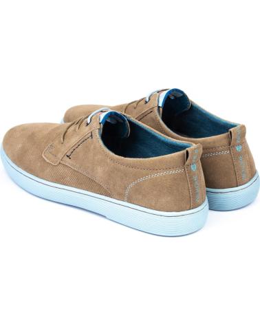 Zapatos MEROHE  de Hombre ZAPATILLAS DE PIEL MARRON HOMBRE  MARRóN