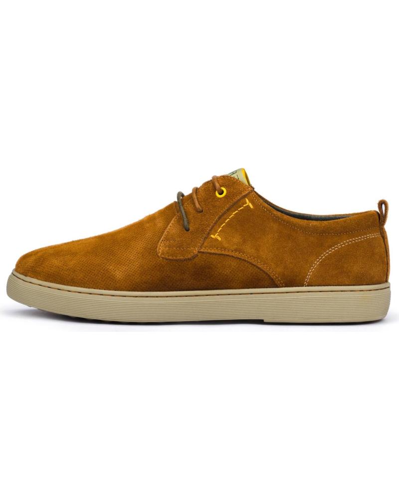 Zapatos MEROHE  de Hombre ZAPATILLAS DE PIEL MARRON CLARO HOMBRE  MARRóN CLARO
