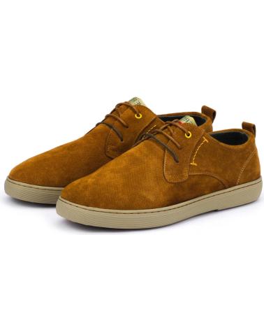 Zapatos MEROHE  de Hombre ZAPATILLAS DE PIEL MARRON CLARO HOMBRE  MARRóN CLARO