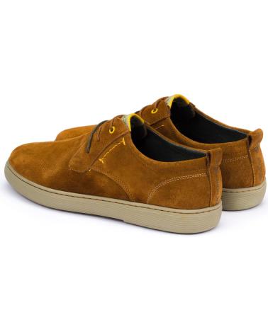 Zapatos MEROHE  de Hombre ZAPATILLAS DE PIEL MARRON CLARO HOMBRE  MARRóN CLARO