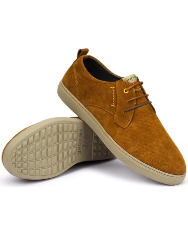 Zapatos MEROHE  de Hombre ZAPATILLAS DE PIEL MARRON CLARO HOMBRE  MARRóN CLARO
