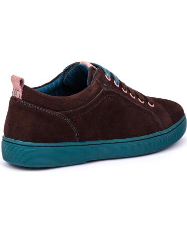 Scarpe sport MEROHE  per Donna ZAPATILLAS DE PIEL MUJER  CHOCOLATE