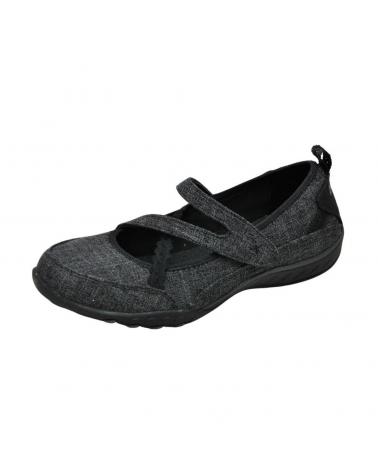Bailarinas SKECHERS  de Mujer 100242 - BREATHE EASY MERCEDITAS VELCRO PARA MUJER  BLK