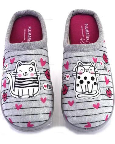 Calzado de casa PLUMAFLEX  de Mujer ROAL 12317 ZAPATILLAS DE CASA DE MUJER  GRIS