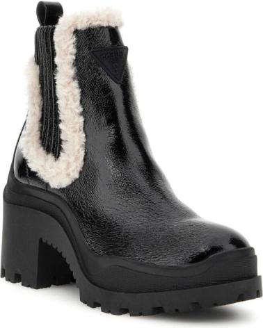 GUESS CHELSEA BOOTS FLFIV2 PAF10 BLACK WITH SHEARLING TRIM BLACK