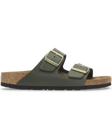 Tongs BIRKENSTOCK  pour Femme ARIZONA WAXY LEATHER  KAKI