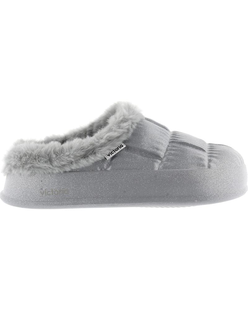 Woman House slipers VICTORIA ZAPATILLAS 1402101 NUBE GLITTER  PLATA