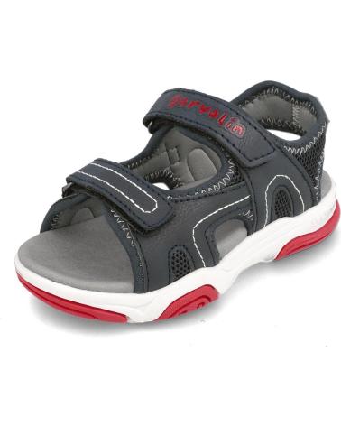 Sandalias GARVALIN  de Niño SANDALIA GARVALIN PUNTERA ABIERTA  A-AZUL Y GRISTEXTIL