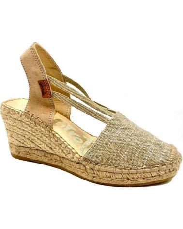 Sandalias VIDORRETA  de Mujer VALENCIANA ELASTICOS CUNA 6 CM  BLANCO
