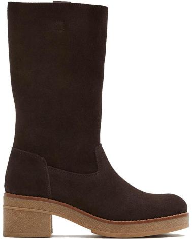 Bottes MARILA  pour Femme BOTAS CANA MEDIA PARA MUJER EN SERRAJE LEAF MARRON  CAOBA