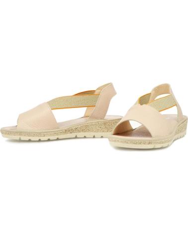 D`CUTILLAS SANDALIA DE PIEL CON ELASTICOS PARA MUJER ALMOHADILLA DE G NUDE