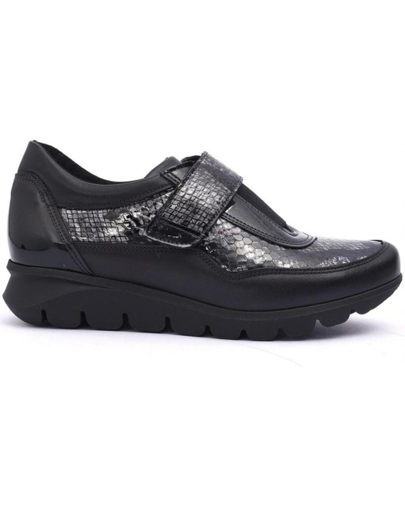 Sapatos de Mulher BAERCHI ZAPATO VELCRO SERPIENTE BORAN 52602 NEGRO