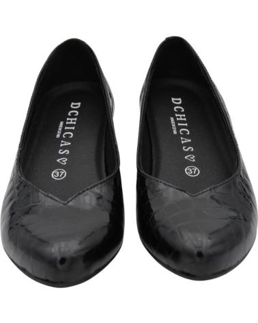 Chaussures DCHICAS  pour Femme - SALON TACON BAJO DE PIEL CHAROL PARA PLANTILLAS  NEGRO