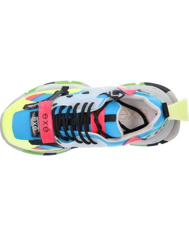 Sapatilhas EXE  de Mulher 901-2  LEATHER YELLOW BLUE