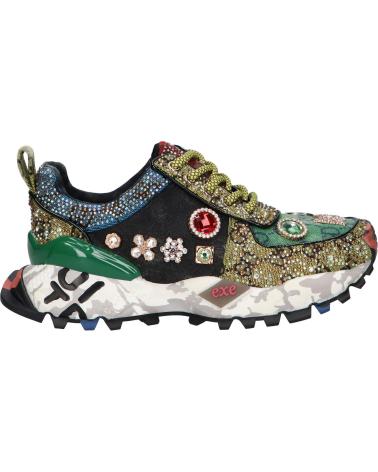 Zapatillas deporte EXE  de Mujer SY24-6  LEATHER GREEN BLACK
