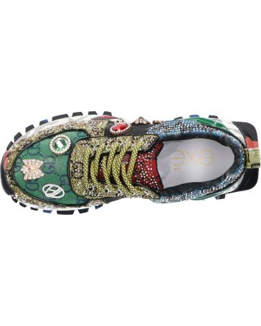 Zapatillas deporte EXE  de Mujer SY24-6  LEATHER GREEN BLACK