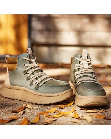 Stivaletti HEY DUDE  per Donna WENDY PEAK APRES COAT TWILL  KAKI