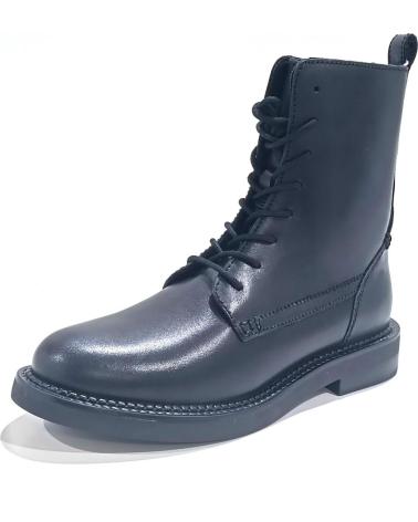 Botins GEOX  de Mulher BOTA MILITAR DE PIEL CON SUELA DE GOMA TRANSPIRABLE  NEGRO