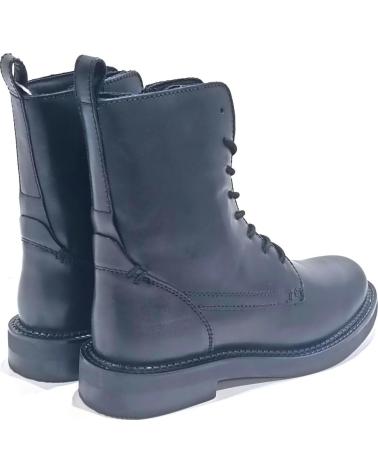 Botins GEOX  de Mulher BOTA MILITAR DE PIEL CON SUELA DE GOMA TRANSPIRABLE  NEGRO