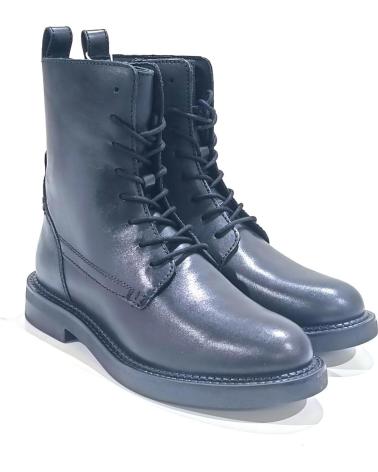 Botins GEOX  de Mulher BOTA MILITAR DE PIEL CON SUELA DE GOMA TRANSPIRABLE  NEGRO