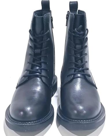 Botins GEOX  de Mulher BOTA MILITAR DE PIEL CON SUELA DE GOMA TRANSPIRABLE  NEGRO