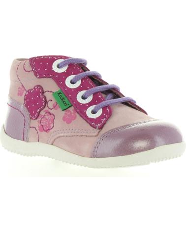 Botines de Niña KICKERS 474570-10 BIBOUNOW 141 VIOLET CLAIR