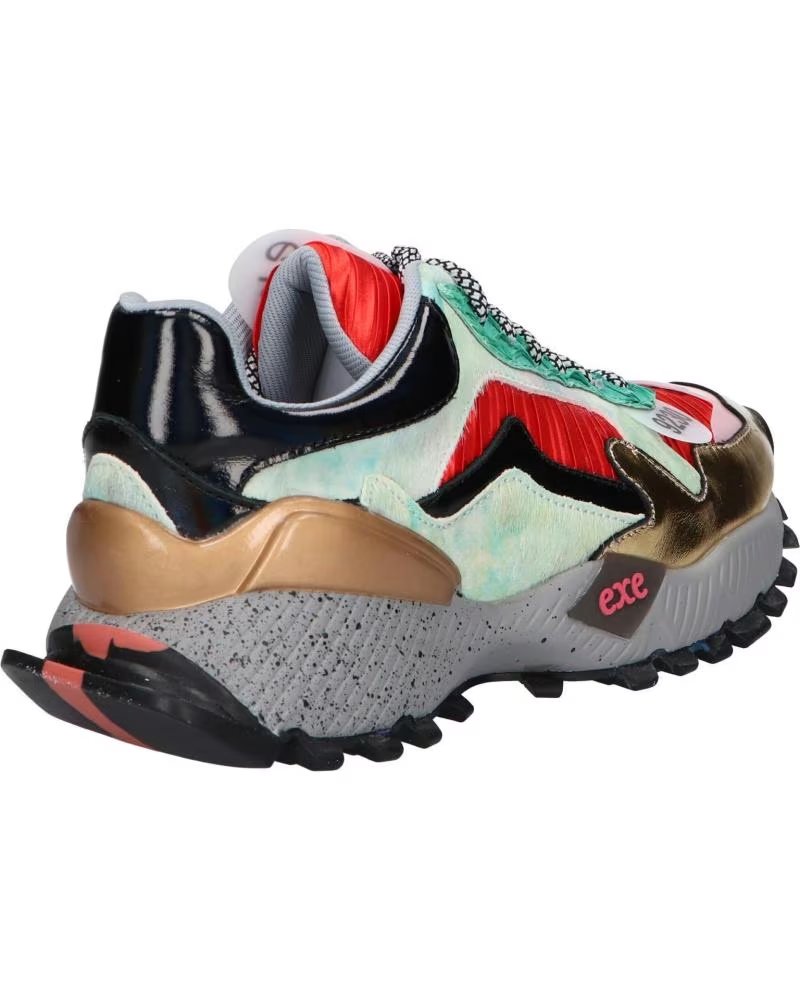EXE Deportivas 134-28m Leather Gold Red 40 Para Mujer