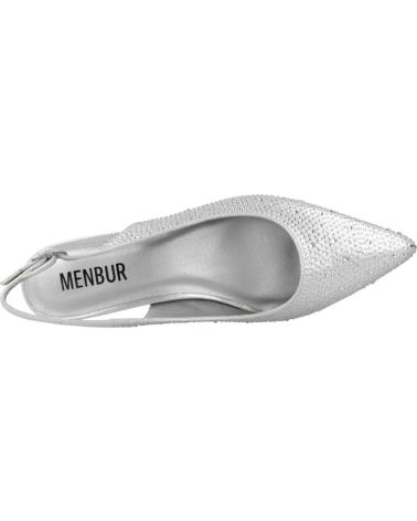 Sandales MENBUR  pour Femme SALONES MUJER MODELO 25208M COLOR PLATA  SILVER