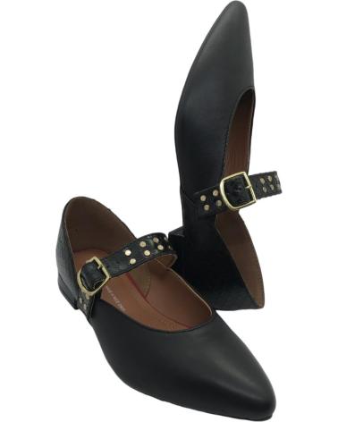 GIOSEPPO BAILARINAS MERCEDITAS PIEL CON TACHUELAS 73645 NEGRO