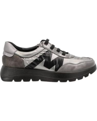 Zapatillas deporte MYSOFT  de Mujer MISOFT DEPORTIVA CASUAL MUJER MODELO 24M624 ACERO CORDONES E  METáLICO