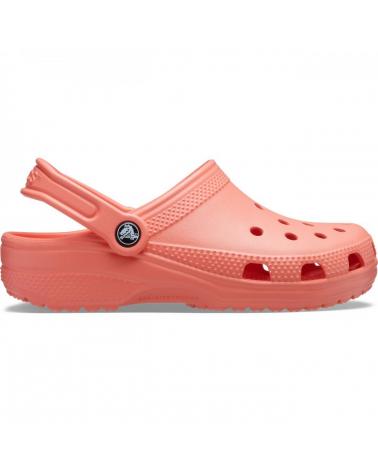 Woman Clogs CROCS SANDALIAS PLANAS 10001 CORAL ROJO