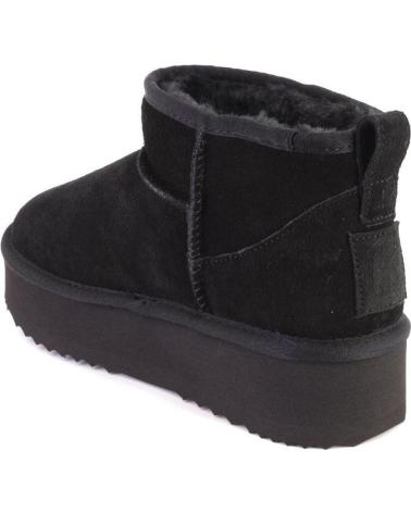 Botins KELARA  de Mulher K41209 BOTINES DE MUJER ANTE SERRAJE  NEGRO