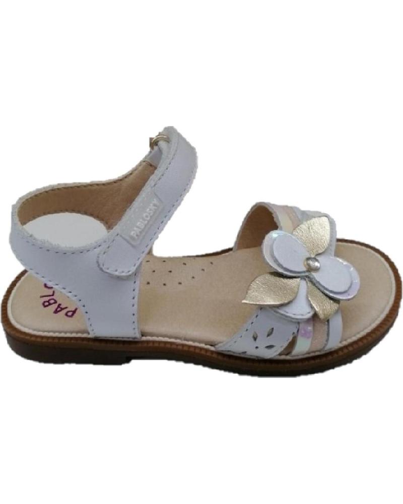 Sandali per Bambina PABLOSKY SANDALIA NAPAMAX NACAR 496908 BLANCO