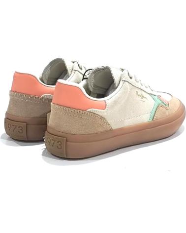 Zapatillas deporte PEPE JEANS  pour Femme DEPORTIVO CASUAL DE SERRAJE CON SUELA DE GOMA  BEIG