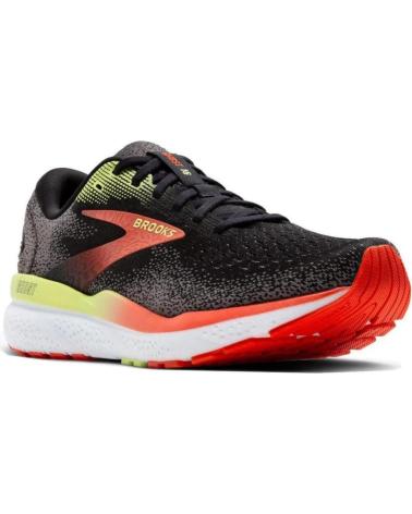 Man Zapatillas deporte BROOKS 110418049 GHOST 16  BLACK-MANDARIN RED-GREEN