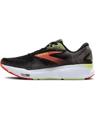 Man Zapatillas deporte BROOKS 110418049 GHOST 16  BLACK-MANDARIN RED-GREEN