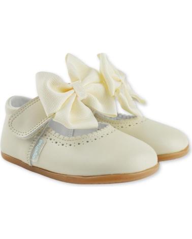 Zapatos ANGELITOS  de Niña ZAPATO LAZO PIEL RESPETUOSO 1540  BEIGE